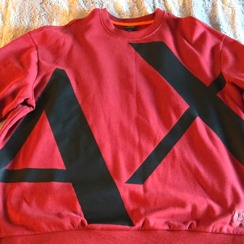 Armani Exchange Men's Sweater in Red and Black